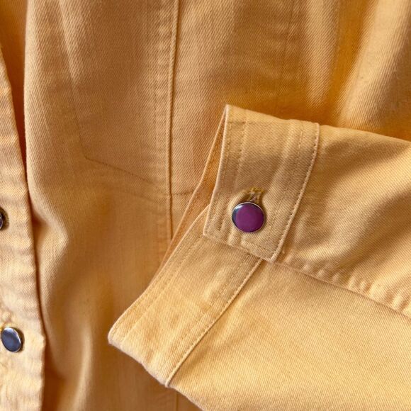 Yellow Jean Jacket by N Touch, size 1X - Picture 12 of 12